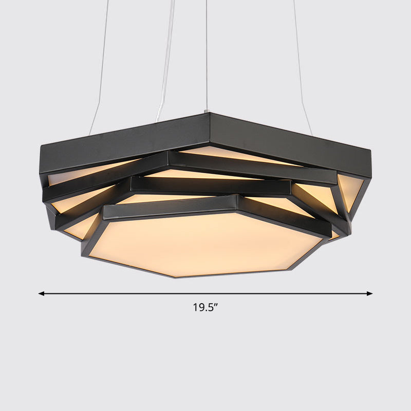 Fiona Elegance Meets Geometric Brilliance: The Hexagonal LED Chandelier