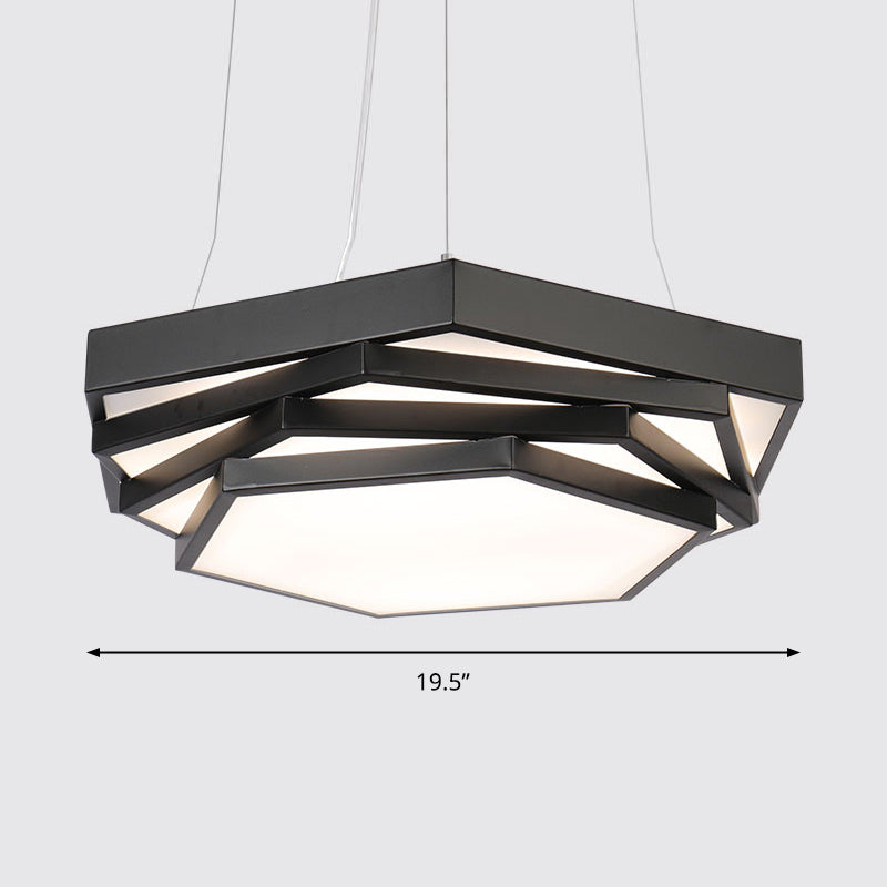 Fiona Elegance Meets Geometric Brilliance: The Hexagonal LED Chandelier