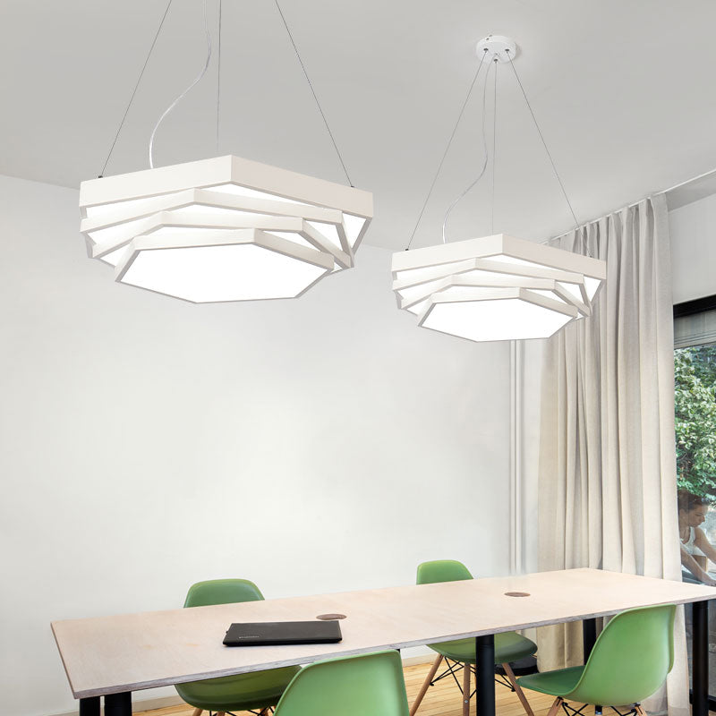 Fiona Elegance Meets Geometric Brilliance: The Hexagonal LED Chandelier
