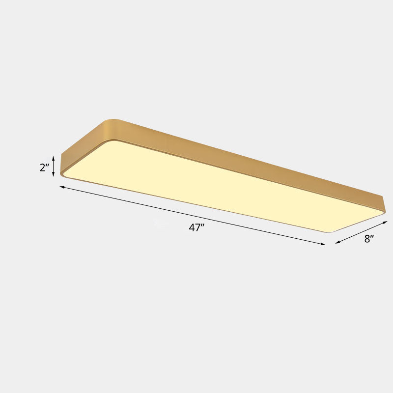 Kennedy Modern LED Flush Mount: Warm Wood and Minimalist Light for Your Office