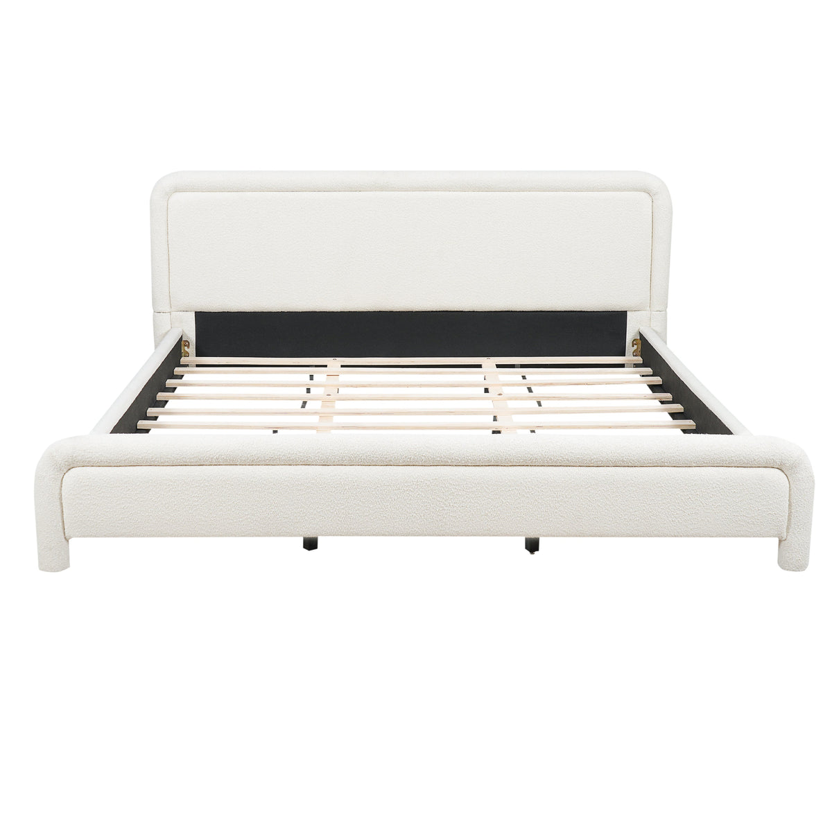 King Size Upholstered Platform Bed Frame