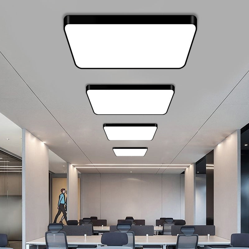 Starburst: Geometric LED Ceiling Light - Contemporary Office Fixture, Acrylic Flush Mount