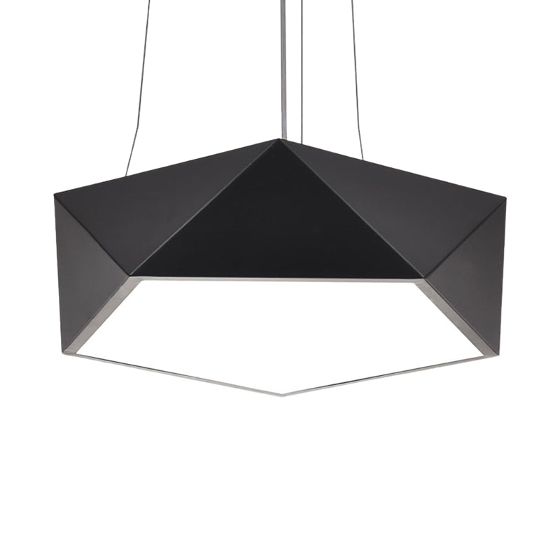 Anya's Modern Black Pentagon LED Chandelier