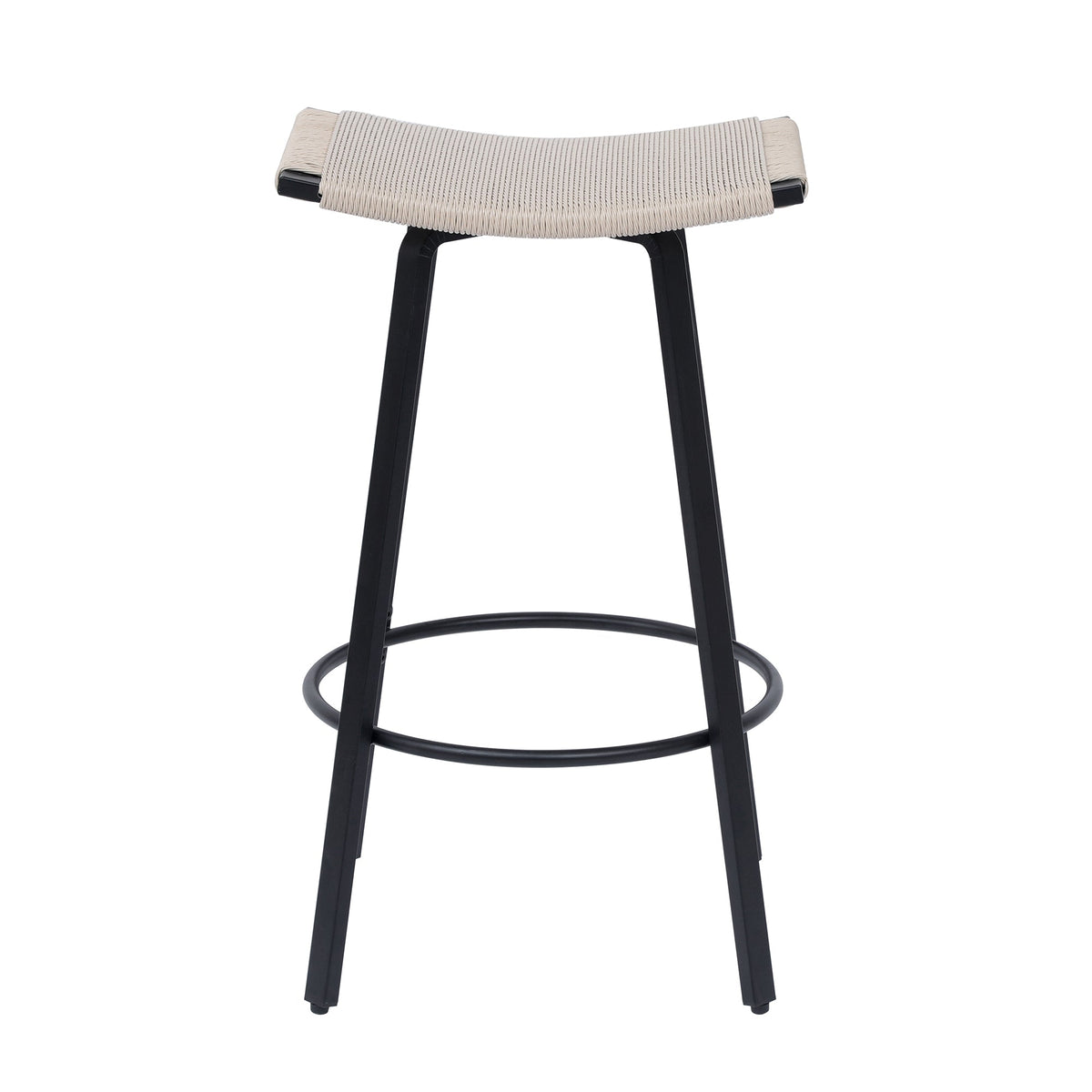 Backless Handwoven Kitchen Dining Bar Stools Set of 2