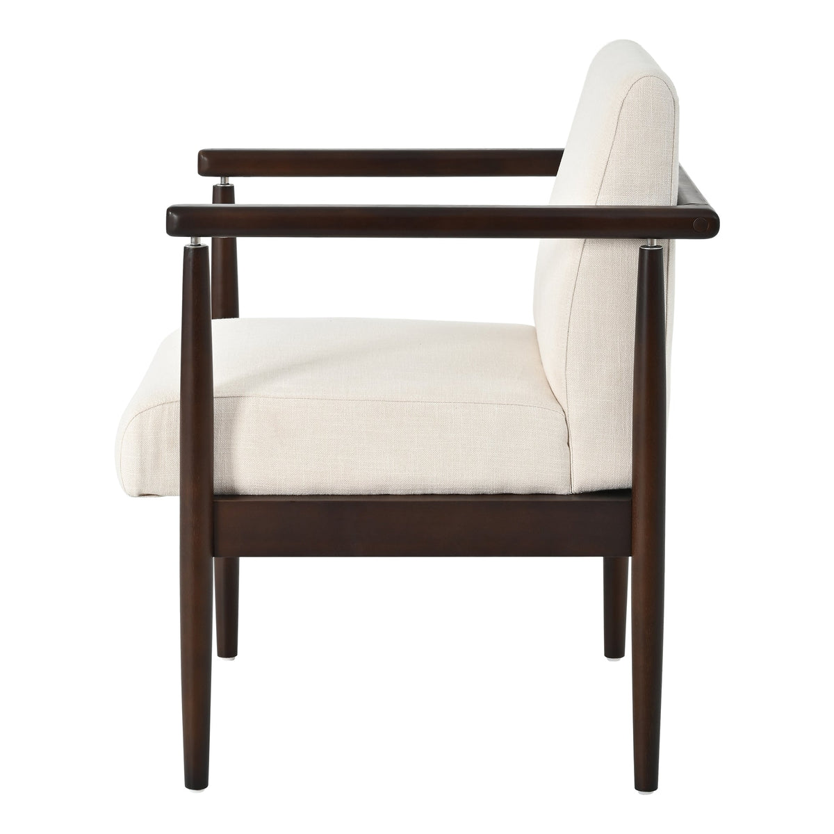Mid-Century 7-Piece Dining Table Set, 70" Rubber Wood