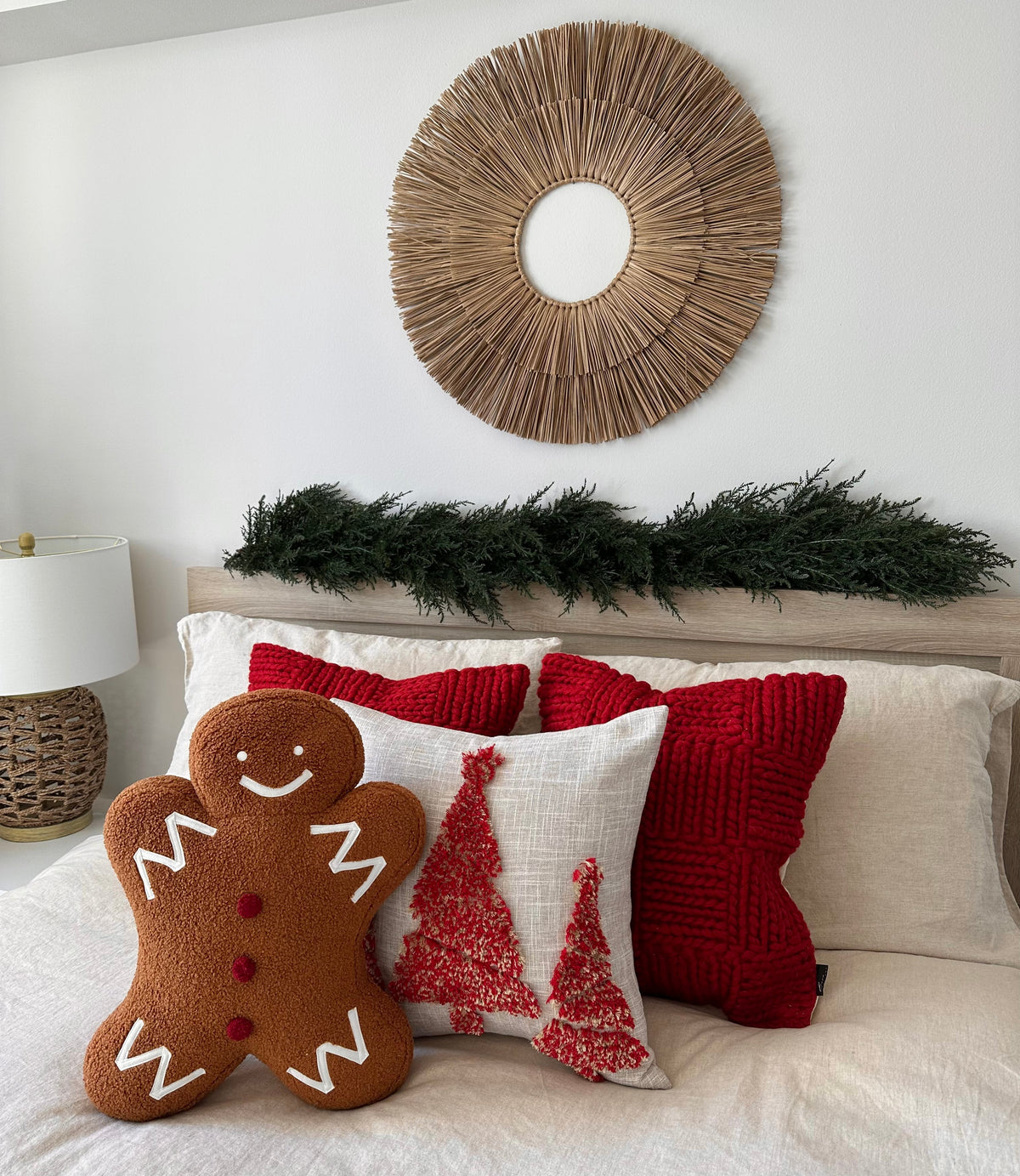 Gingerbread Man & Girl Holiday Pillow Set