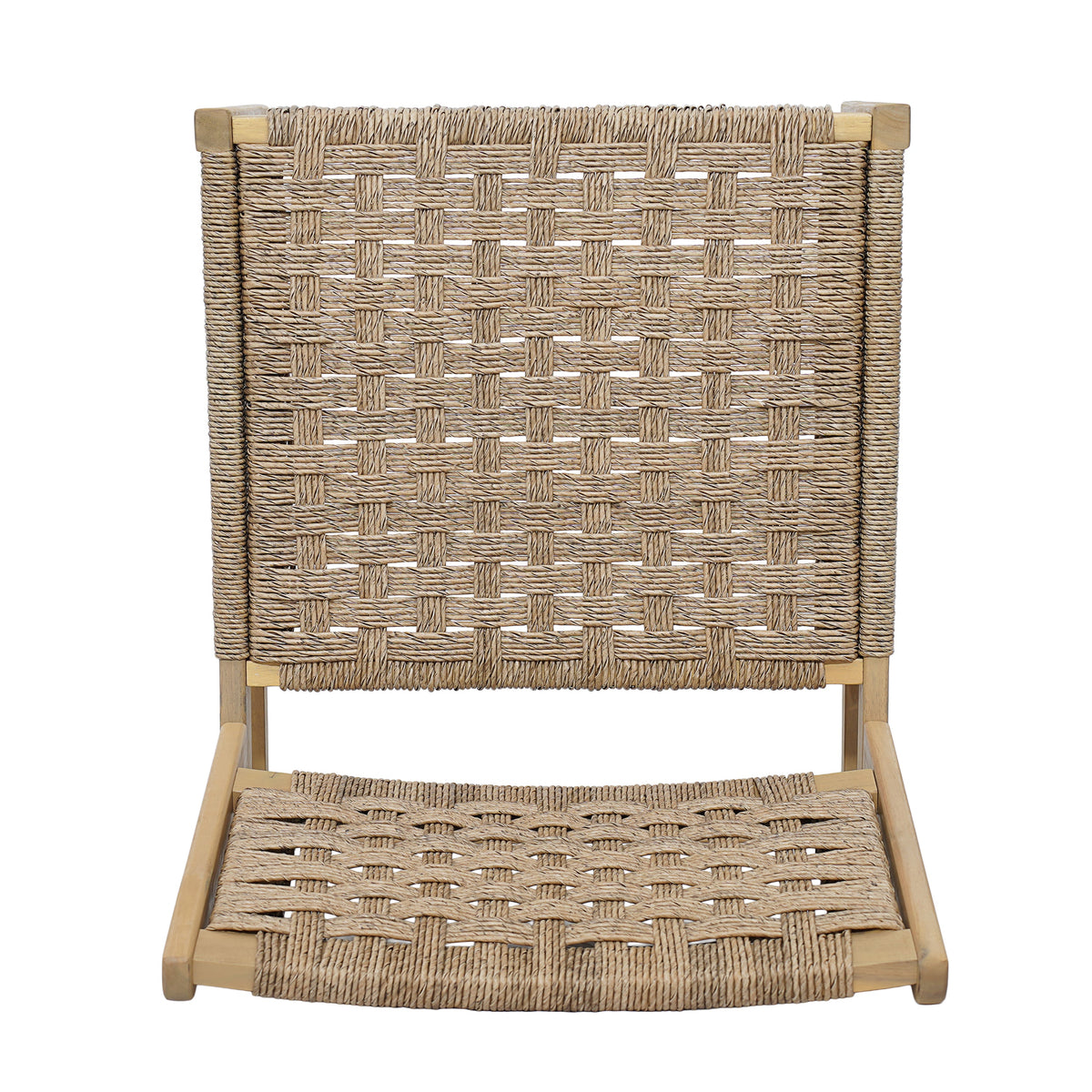 Noreen Club Chair Acacia Wood and Wicker Woven