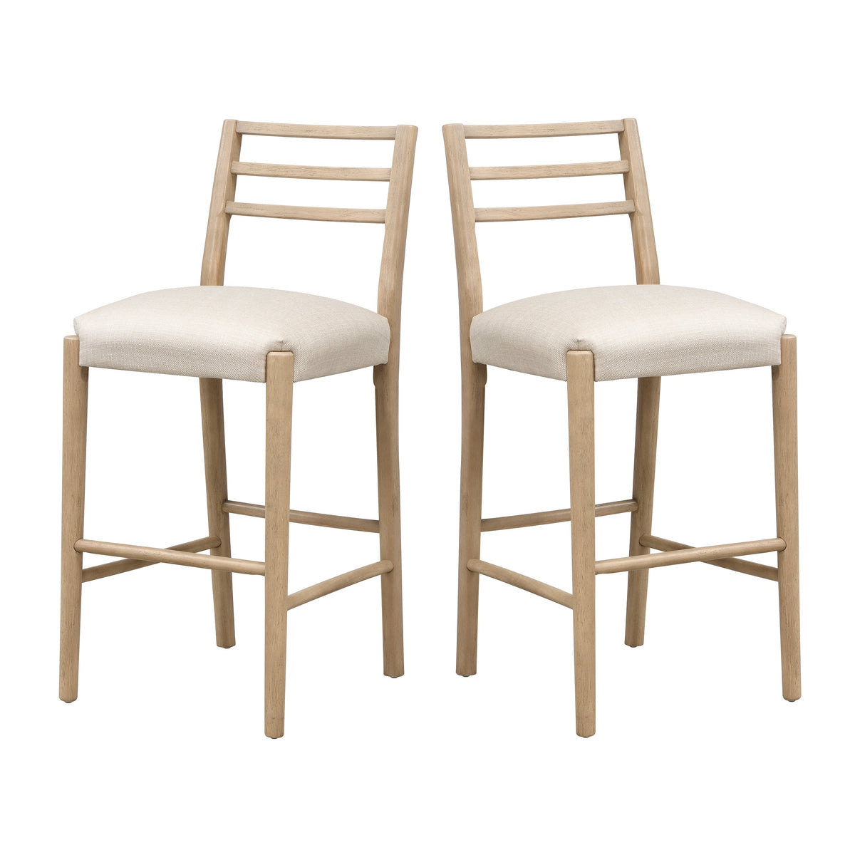 Ladder Back Bar Stool with Ladder Back (Set of 2)