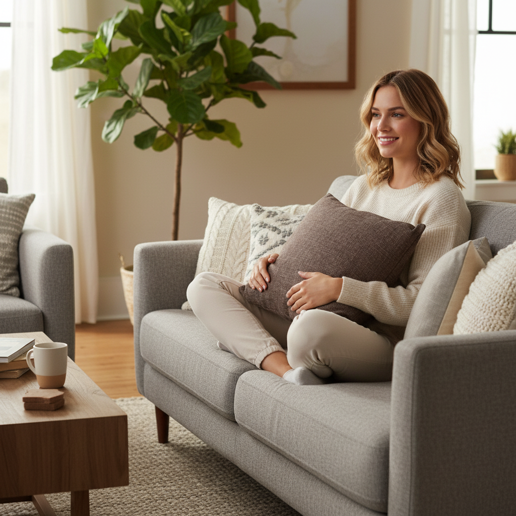 Polyester/Linen Blend Throw Pillow (With Insert) 4 sizes and colors options