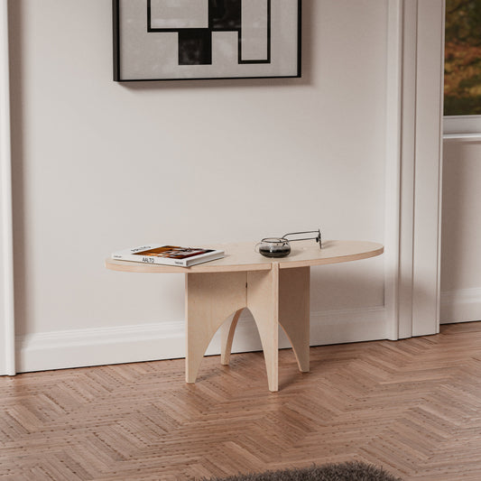 Oval Birch Coffee Table