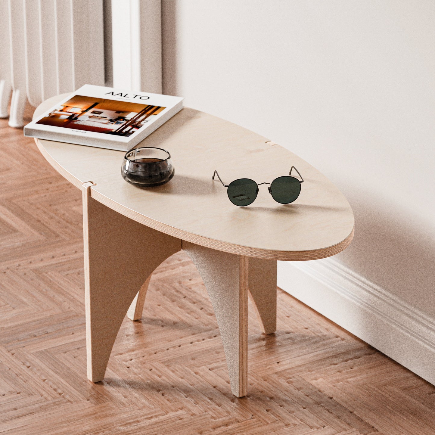 Oval Birch Coffee Table