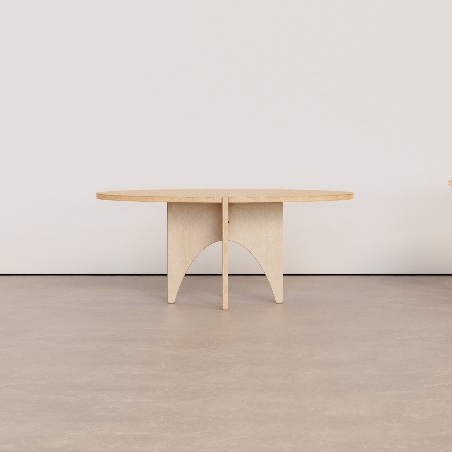 Oval Birch Coffee Table