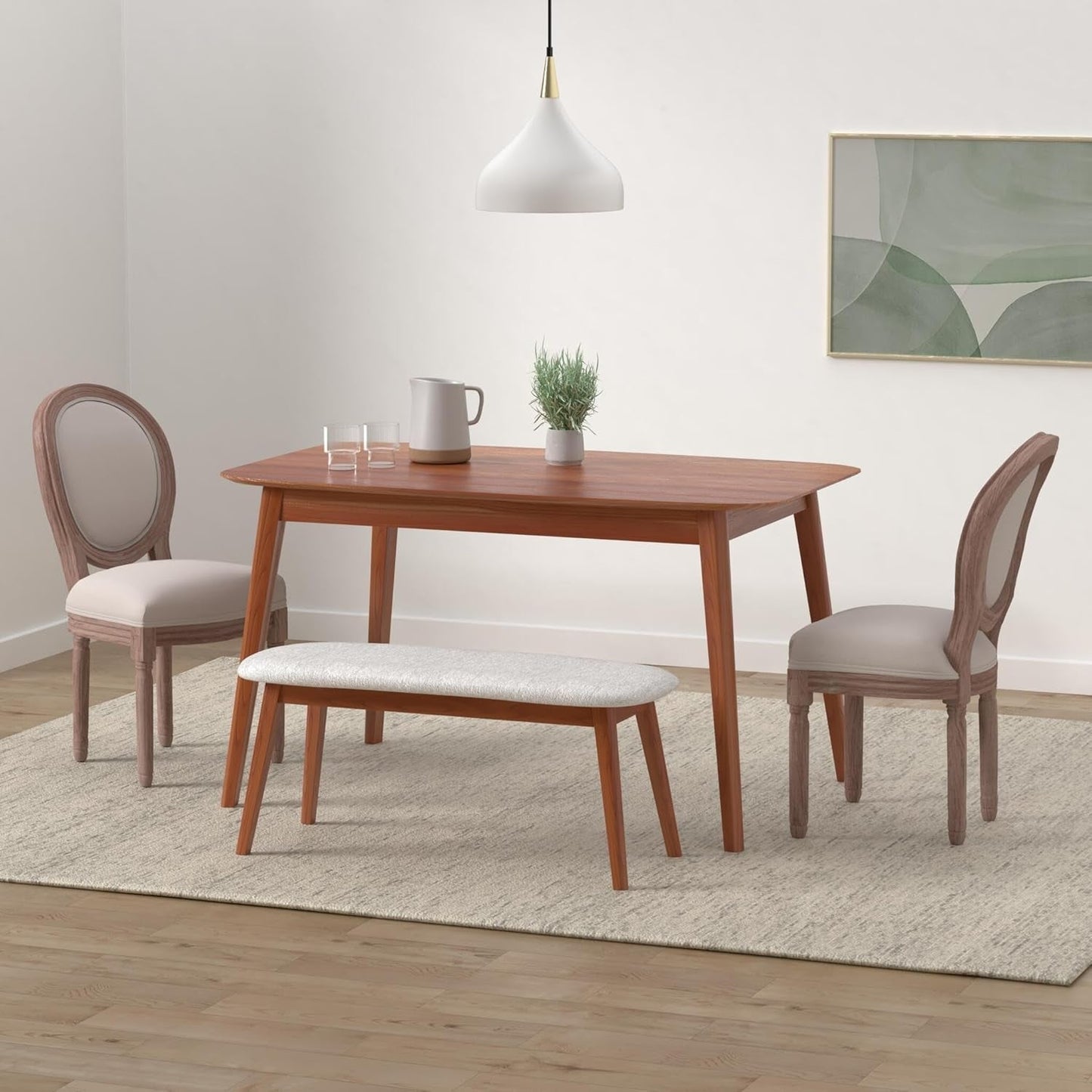 French Country Dining Chairs Set Of 4 With Carved Solid Wood Frames