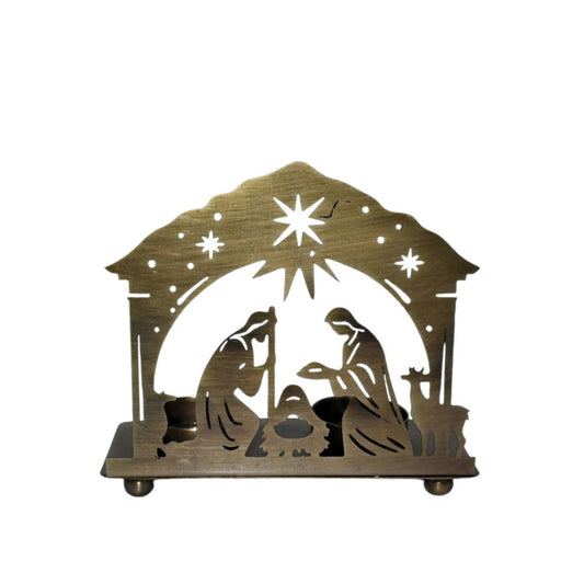 Nativity Scene T-Light Candle Holder