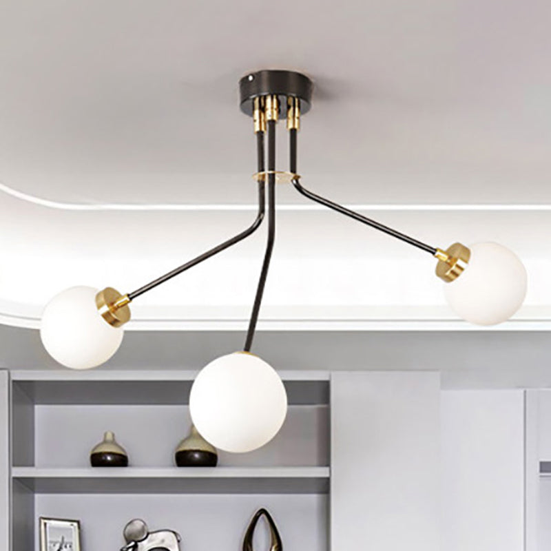 Introducing Nova's Adjustable Radiance: Modern Black Metal Semi-Flush Ceiling Lamp