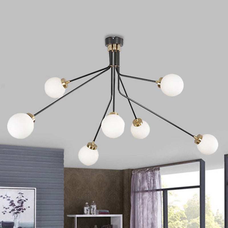 Introducing Nova's Adjustable Radiance: Modern Black Metal Semi-Flush Ceiling Lamp