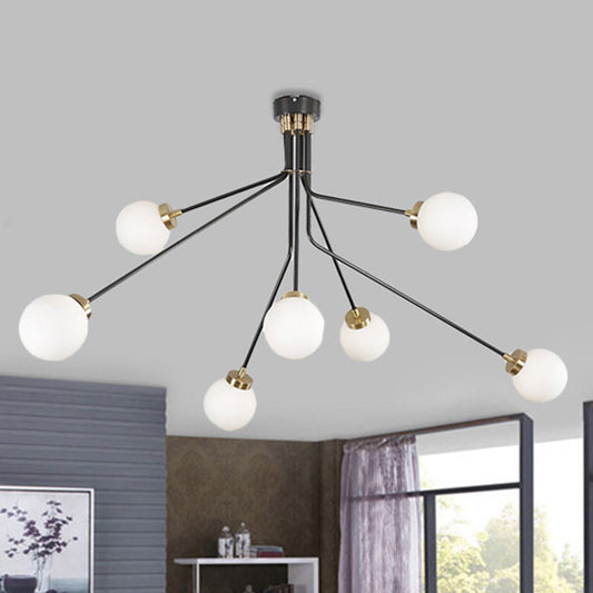 Introducing Nova's Adjustable Radiance: Modern Black Metal Semi-Flush Ceiling Lamp