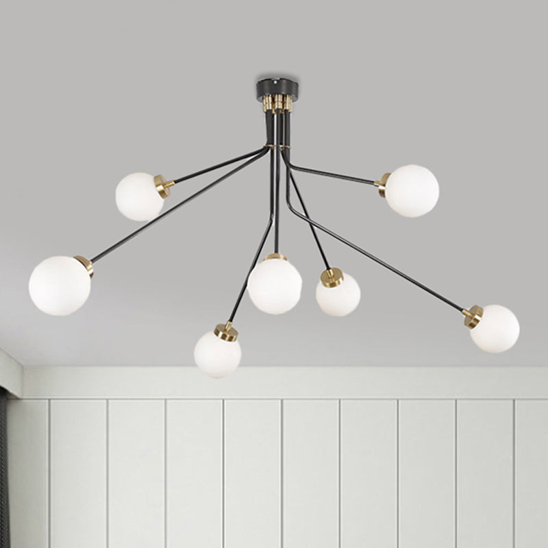 Introducing Nova's Adjustable Radiance: Modern Black Metal Semi-Flush Ceiling Lamp