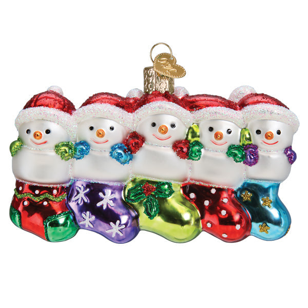 Snow Family Of 5 Ornament