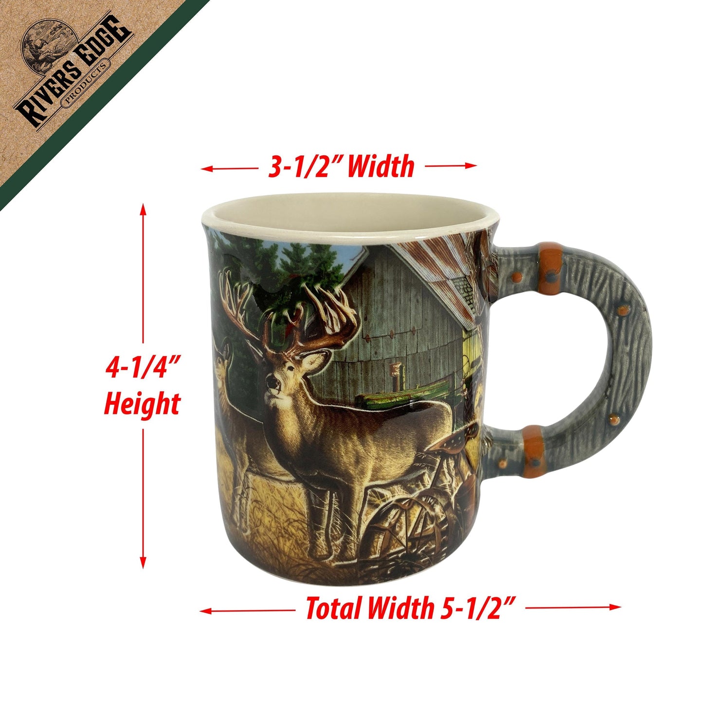 Ceramic Mug 3D 15oz-Deer Farm