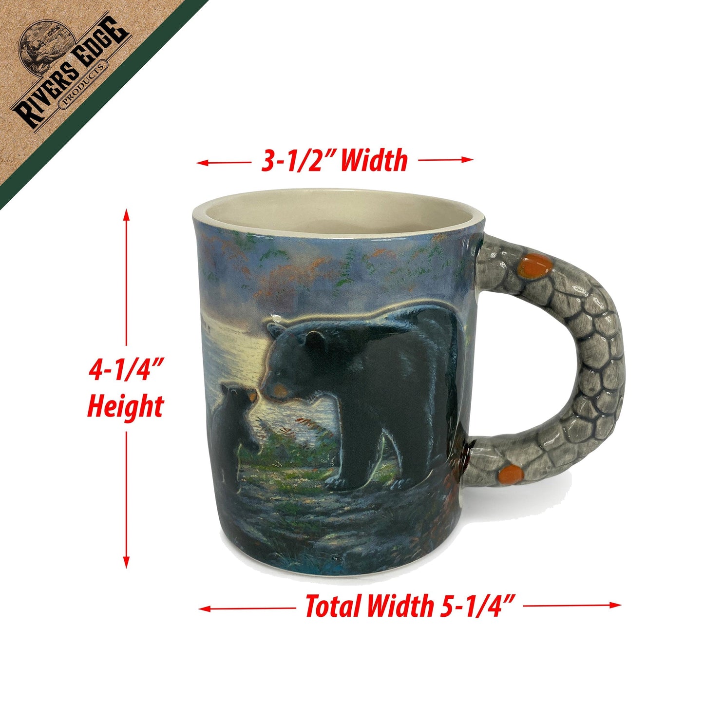Ceramic Mug 3D 15oz-Bears Scene