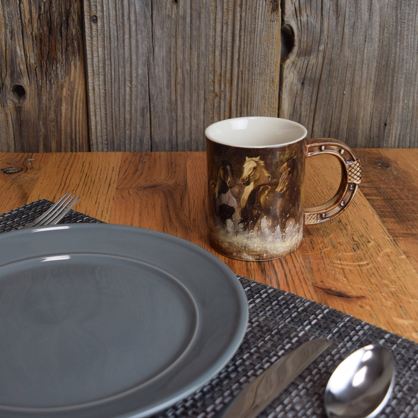 Ceramic Mug 3D 15oz-Horse Scene