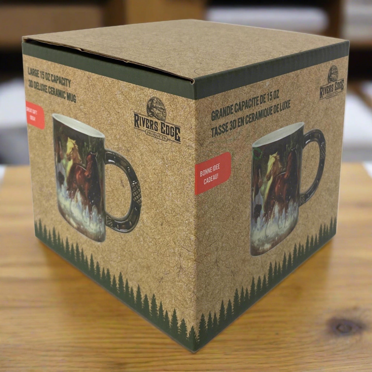 Ceramic Mug 3D 15oz-Horse Scene