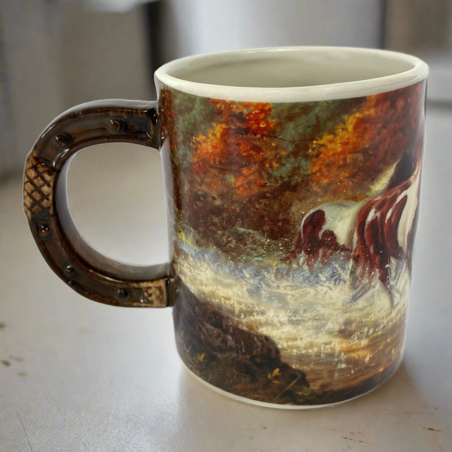 Ceramic Mug 3D 15oz-Horse Scene