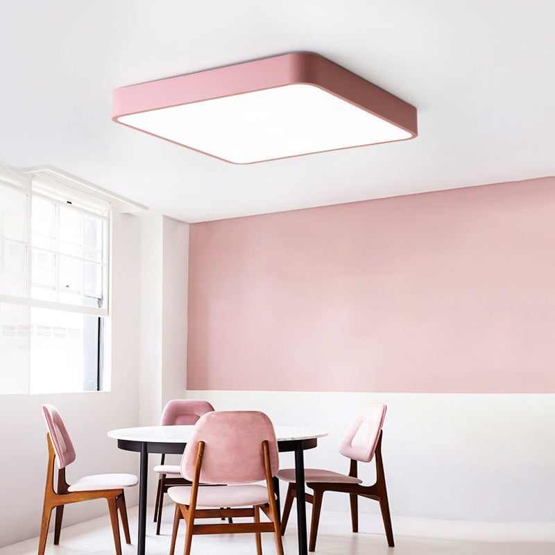 Brighten Your Space with Fun and Color: The Macaron Rectangular Flush Mount