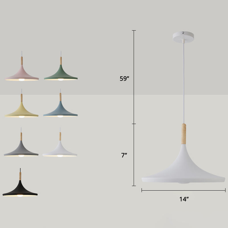 Macaron Style Geometric Pendant Light - Modern Metal Hanging Fixture for Dining Room