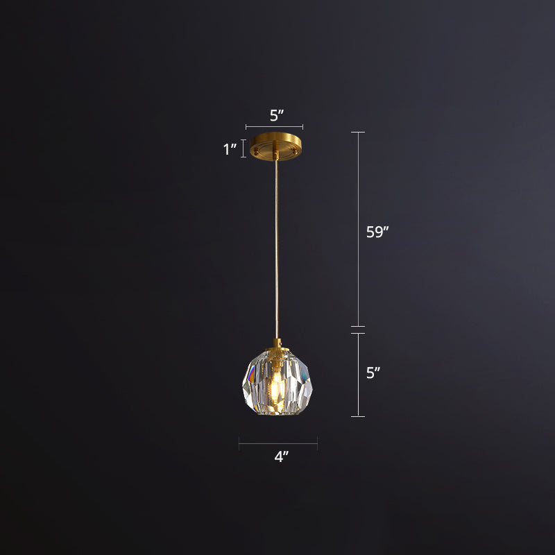 Sophia's Stunning Crystal Gold Pendant Lamp - Illuminate with Elegance