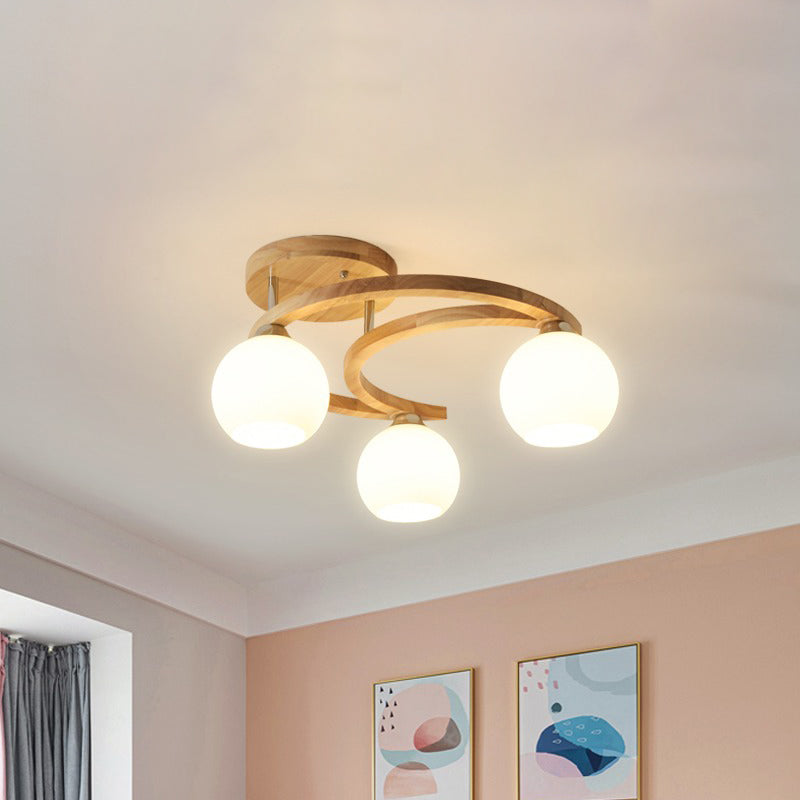 Ethan's Modern Semi-Flush Chandelier: Warm Lighting and Rustic Charm for Your Bedroom