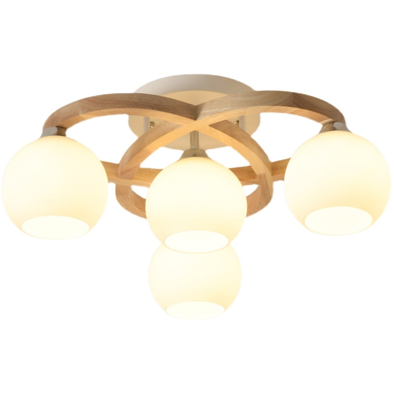 Ethan's Modern Semi-Flush Chandelier: Warm Lighting and Rustic Charm for Your Bedroom