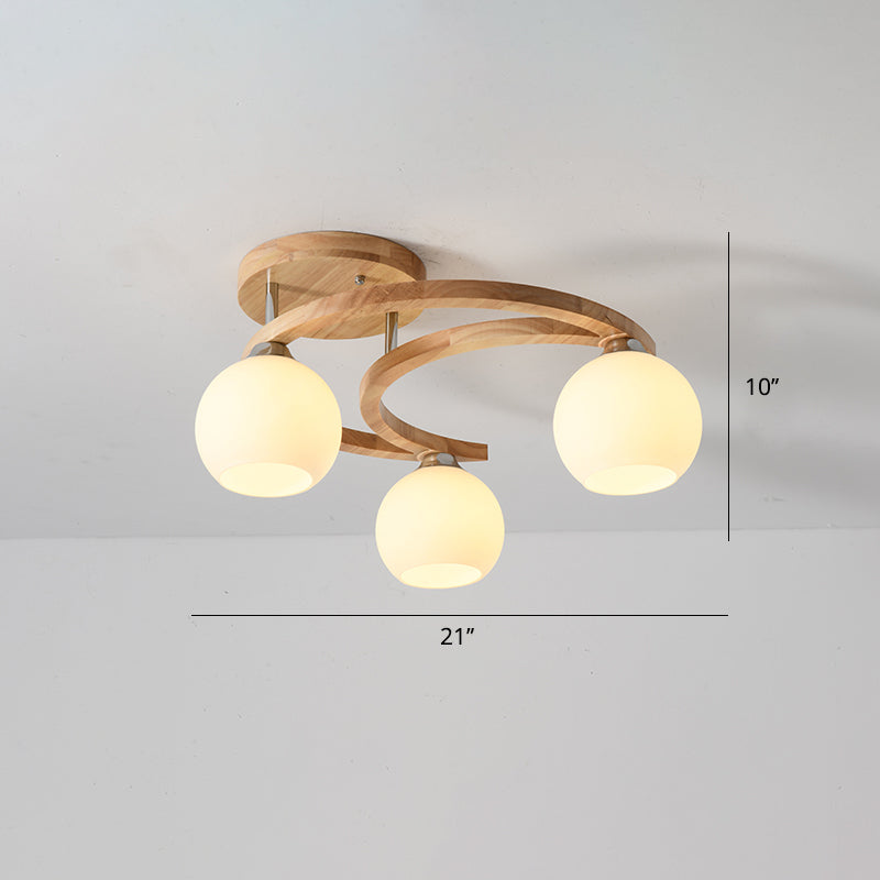 Ethan's Modern Semi-Flush Chandelier: Warm Lighting and Rustic Charm for Your Bedroom