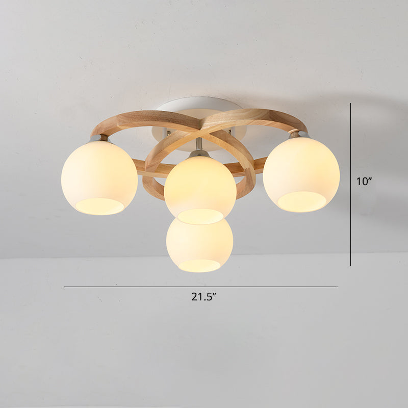 Ethan's Modern Semi-Flush Chandelier: Warm Lighting and Rustic Charm for Your Bedroom