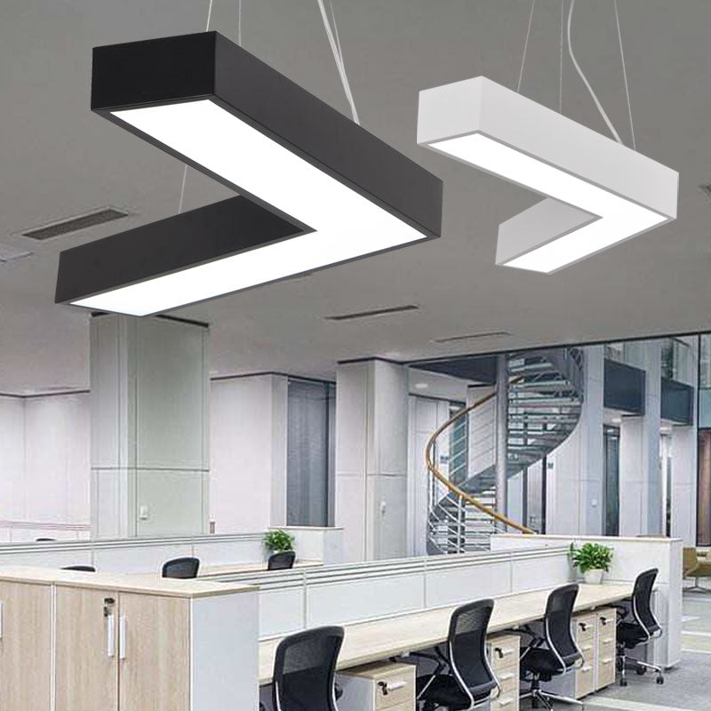 Alexandra Modern V-Shape Ceiling Light - LED Flush Mount in Black or White