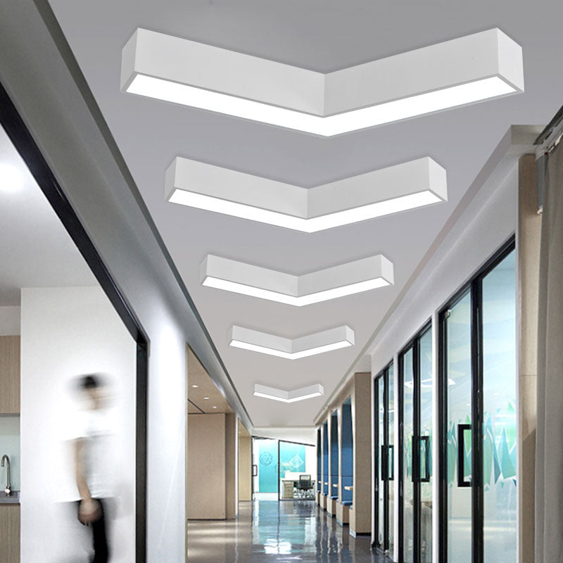 Alexandra Modern V-Shape Ceiling Light - LED Flush Mount in Black or White