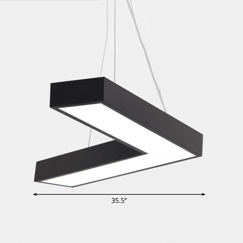 Alexandra Modern V-Shape Ceiling Light - LED Flush Mount in Black or White