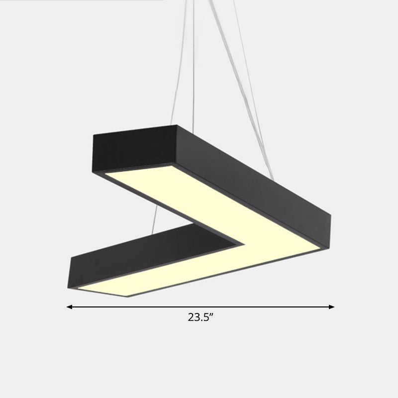 Alexandra Modern V-Shape Ceiling Light - LED Flush Mount in Black or White