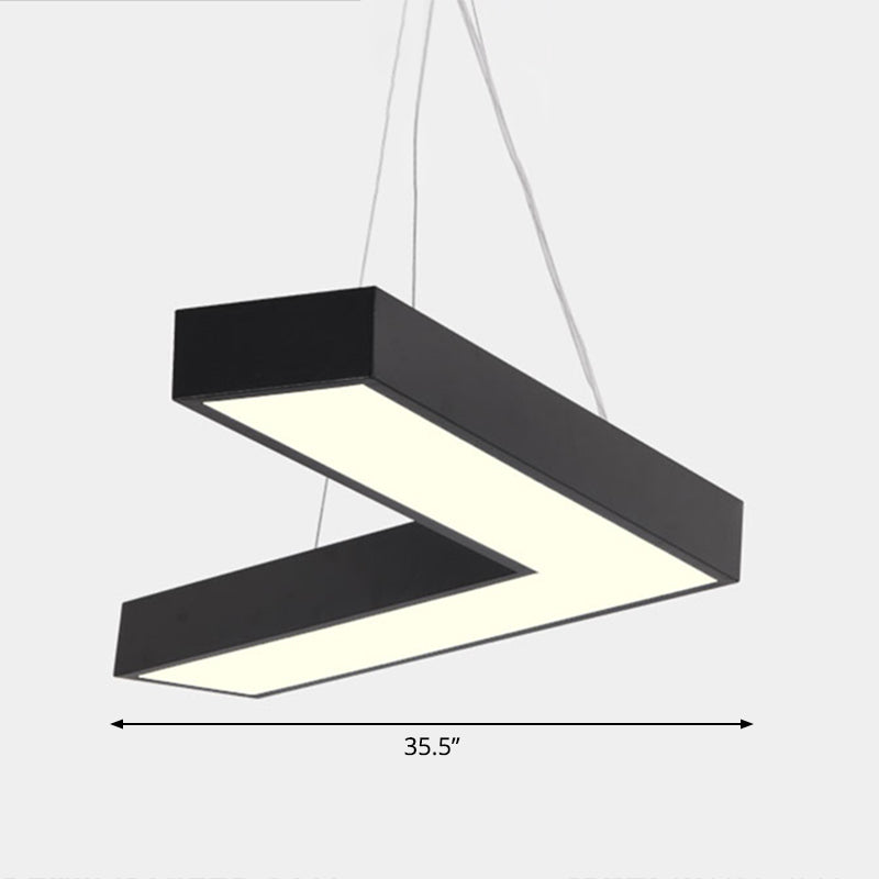 Alexandra Modern V-Shape Ceiling Light - LED Flush Mount in Black or White