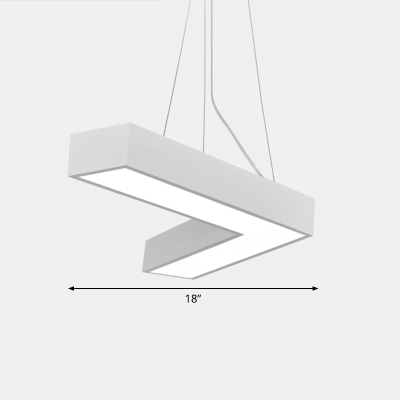 Alexandra Modern V-Shape Ceiling Light - LED Flush Mount in Black or White