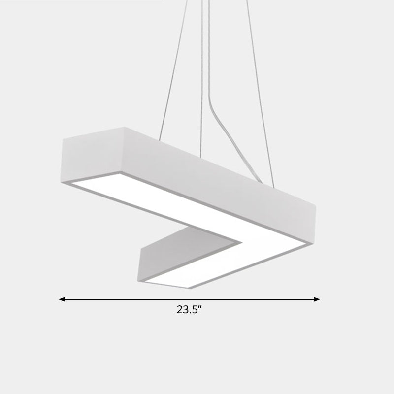 Alexandra Modern V-Shape Ceiling Light - LED Flush Mount in Black or White