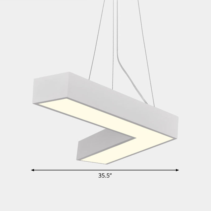 Alexandra Modern V-Shape Ceiling Light - LED Flush Mount in Black or White