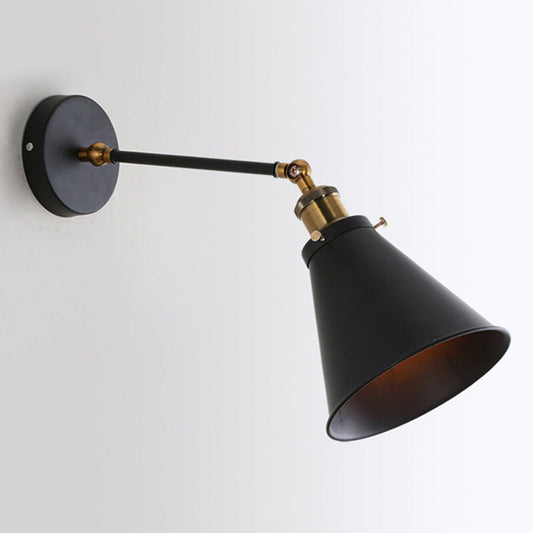 Industrial Focus - Adjustable Black Swing Arm Wall Sconce