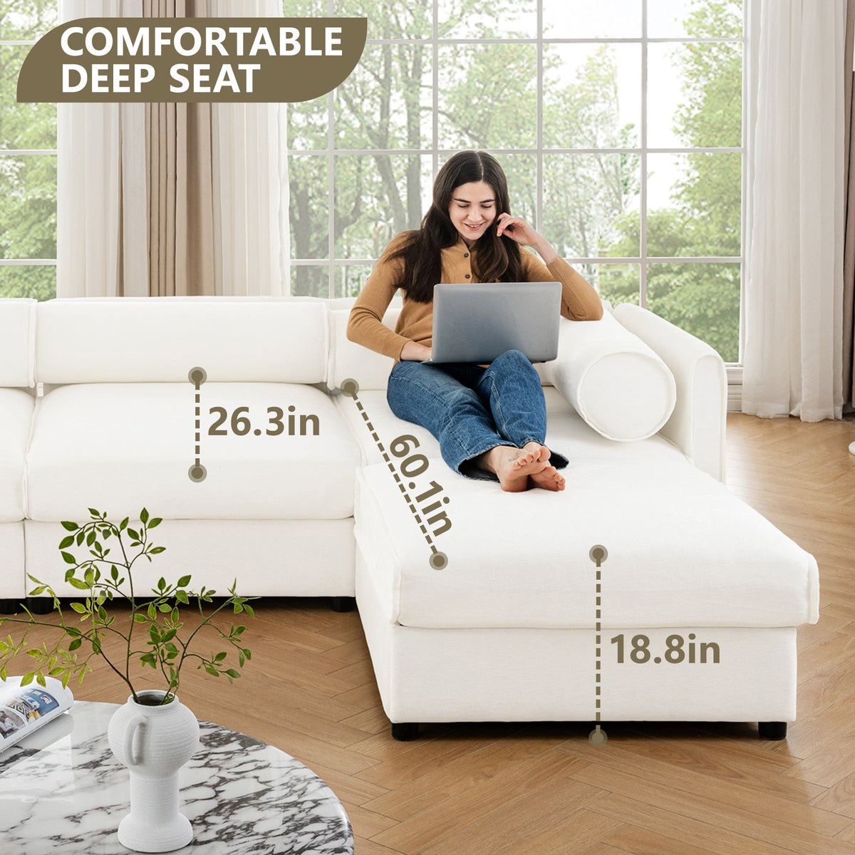 Stylish Chenille Sofa