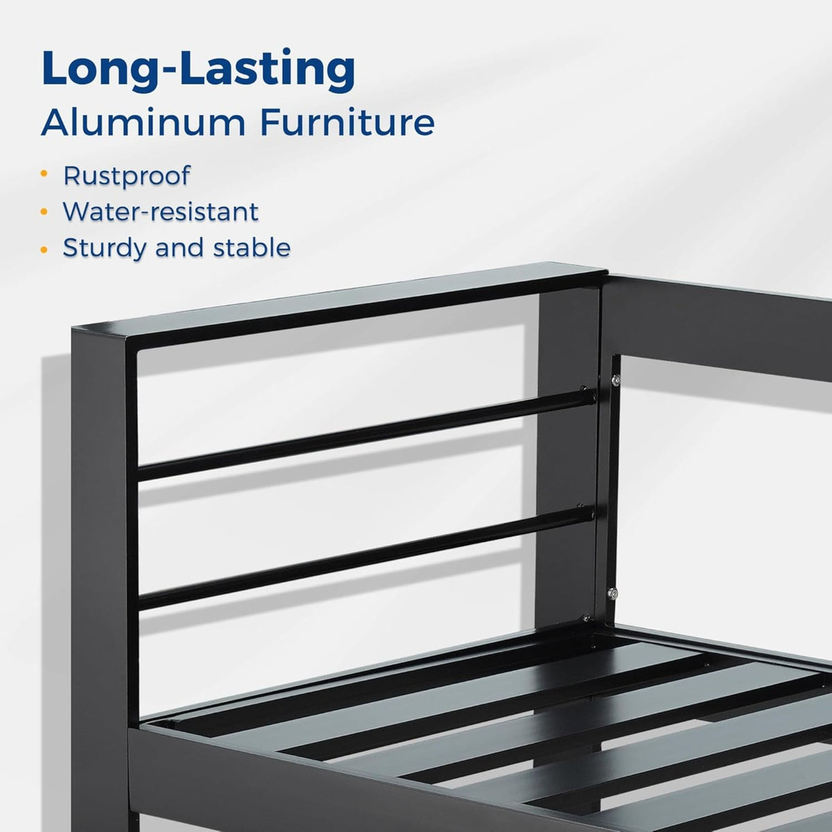 73" All-Weather Aluminum Patio Sofa
