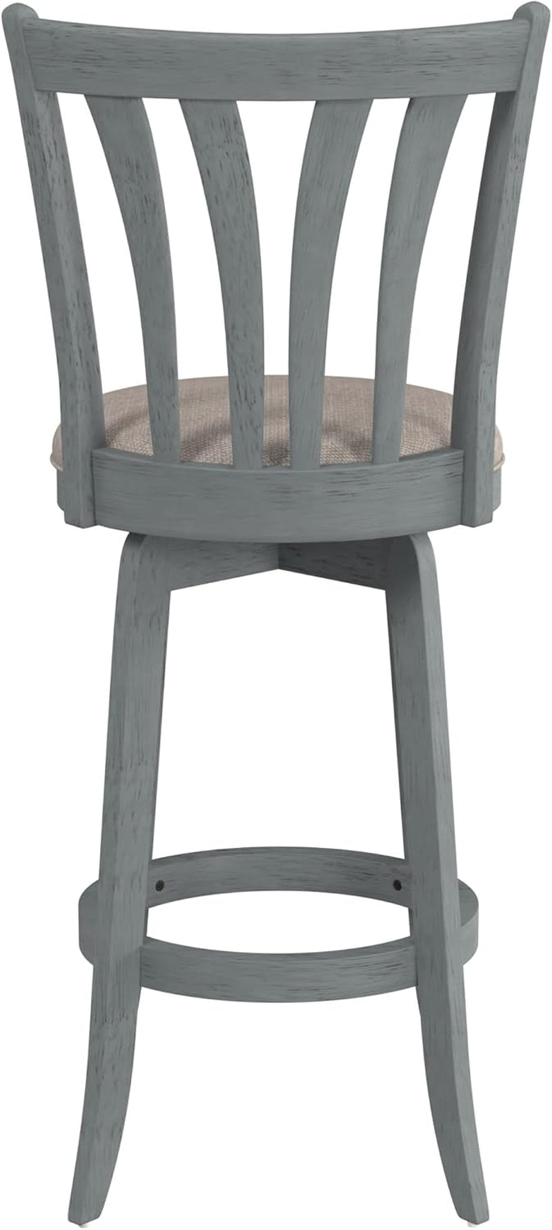 Bar Height Swivel Stool 30 Inch Blue Wire Brush Finish