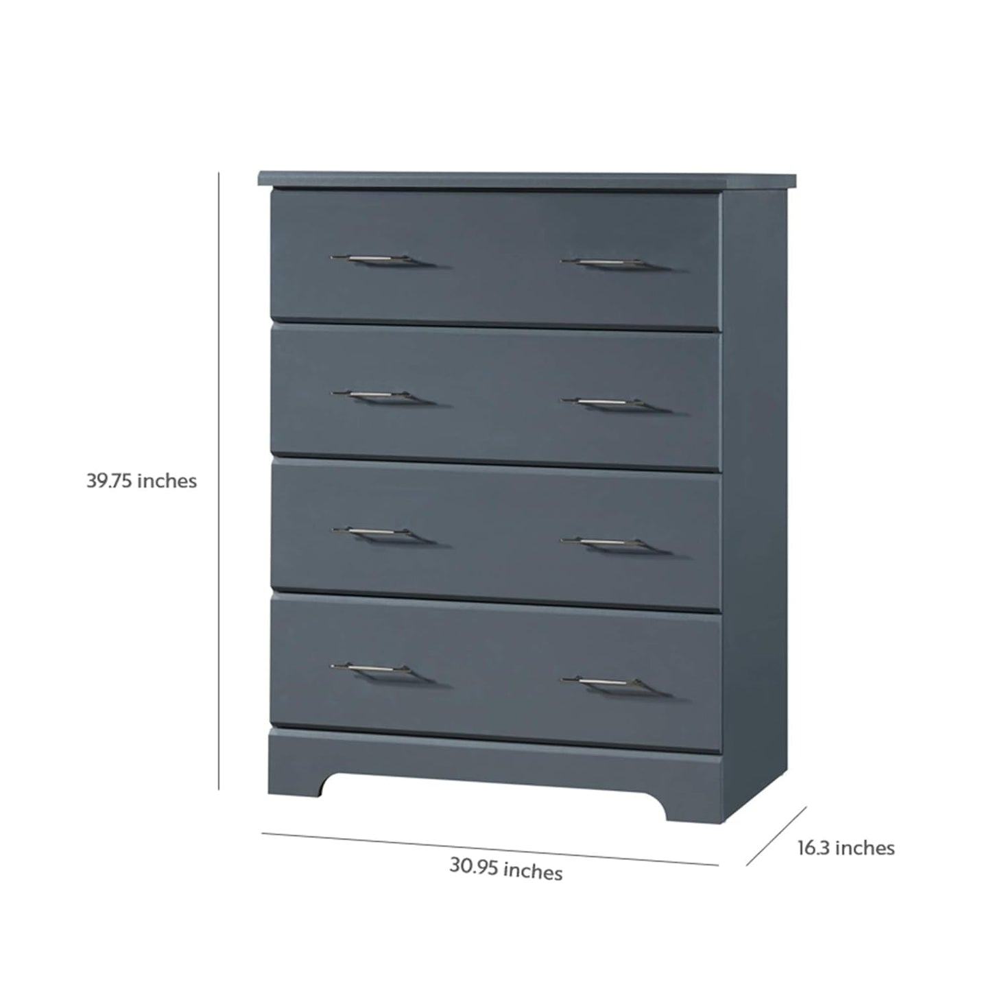 Brookside 4 Drawer Dresser Gray Greenguard Gold Certified