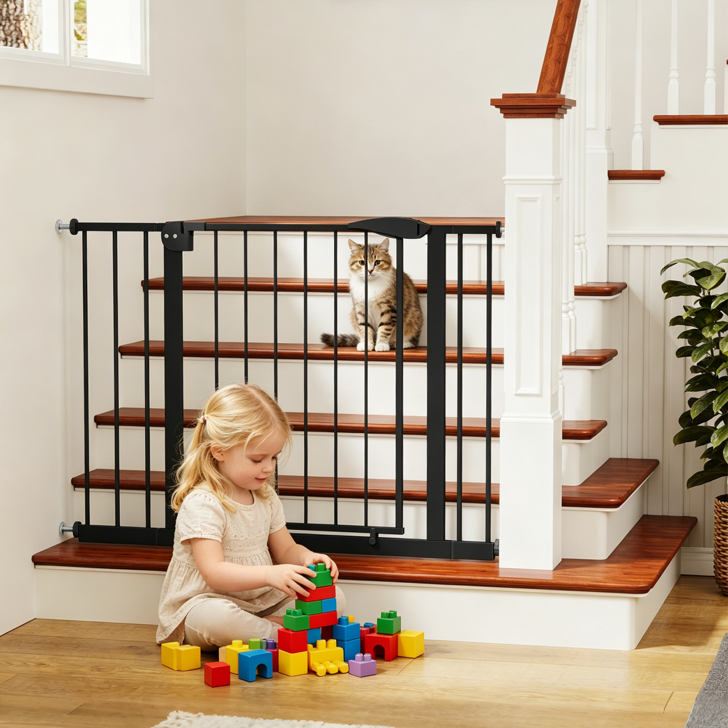 29.5-44.1" Wide Baby Gate for Stairs and Doorways