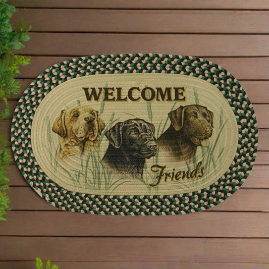 Braided Rug 26-inch Oval-Labs